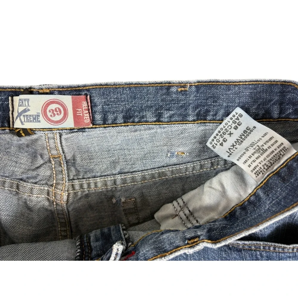 Wrangler 20X Extreme Relaxed Jeans‎ Mens 38x34 (37x32.5) Blue Denim Straight Leg